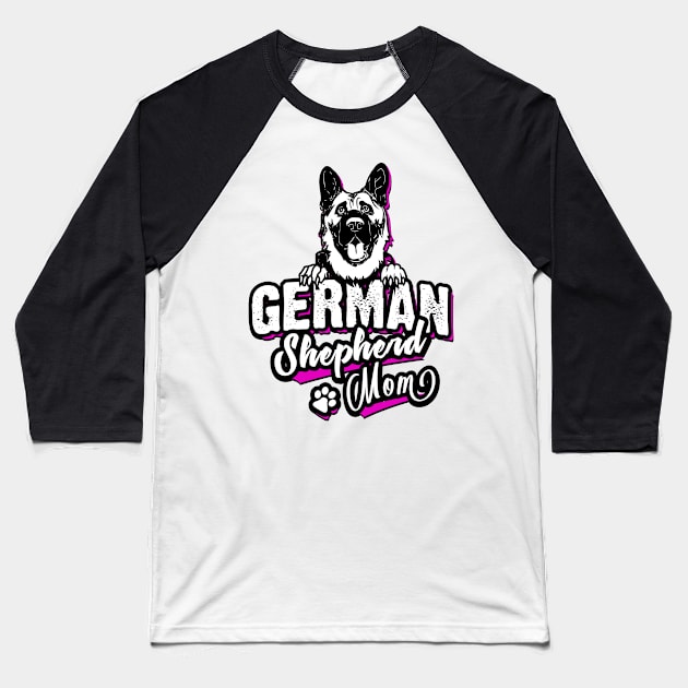 German Shepherd Mom - German Shepherd - Deutscher Schäferhund Baseball T-Shirt by BabyYodaSticker